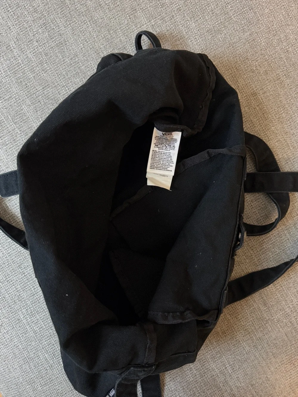 Vans black canvas